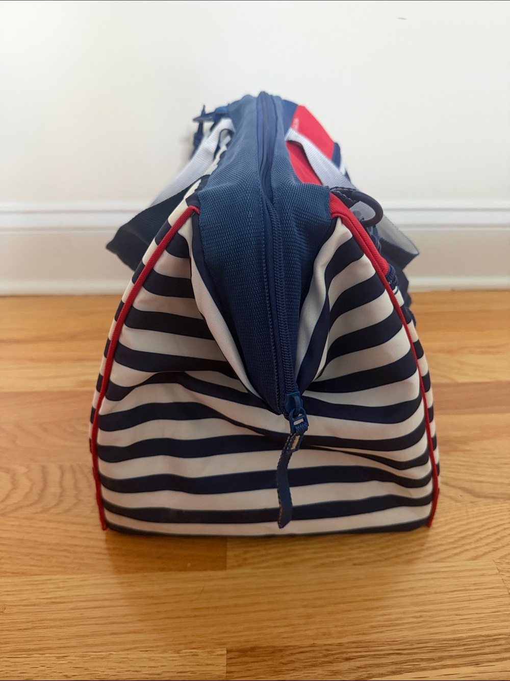 Arctic Zone 40 Can Picnic Cooler Insulated Tote Bag Navy Stripe - Picture 5 of 10